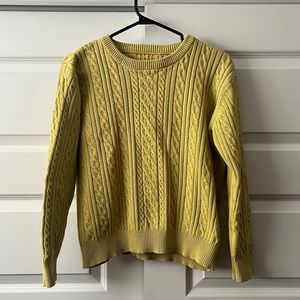 Vintage 80s 90s Boxy Knit Pullover, Yellow - Women’s M | Unisex S